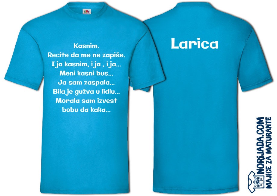 Ideja za natpis za maturante: Kasnim majice norijada